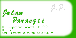 jolan paraszti business card